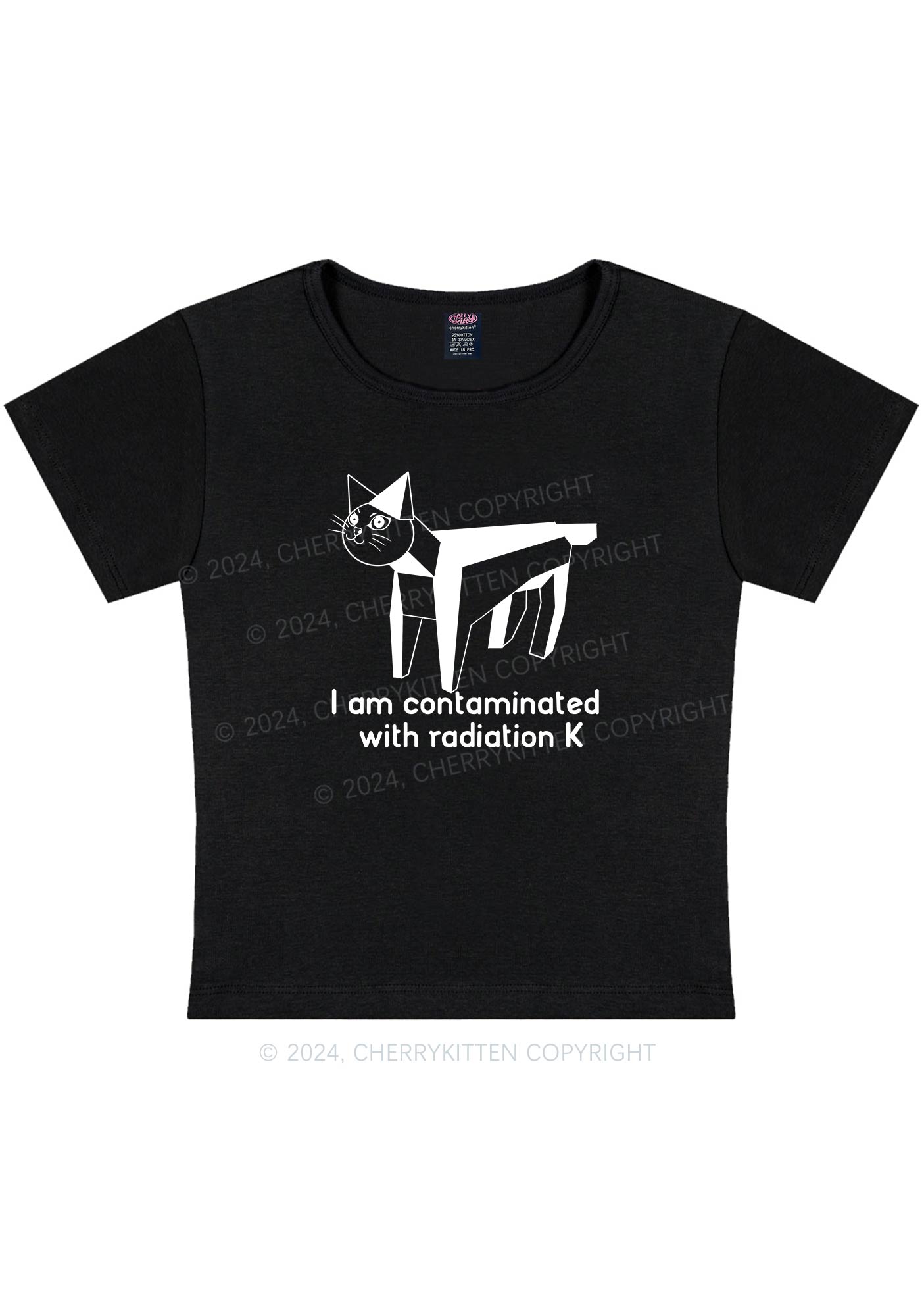 I Am Contaminated Y2K Baby Tee Cherrykitten