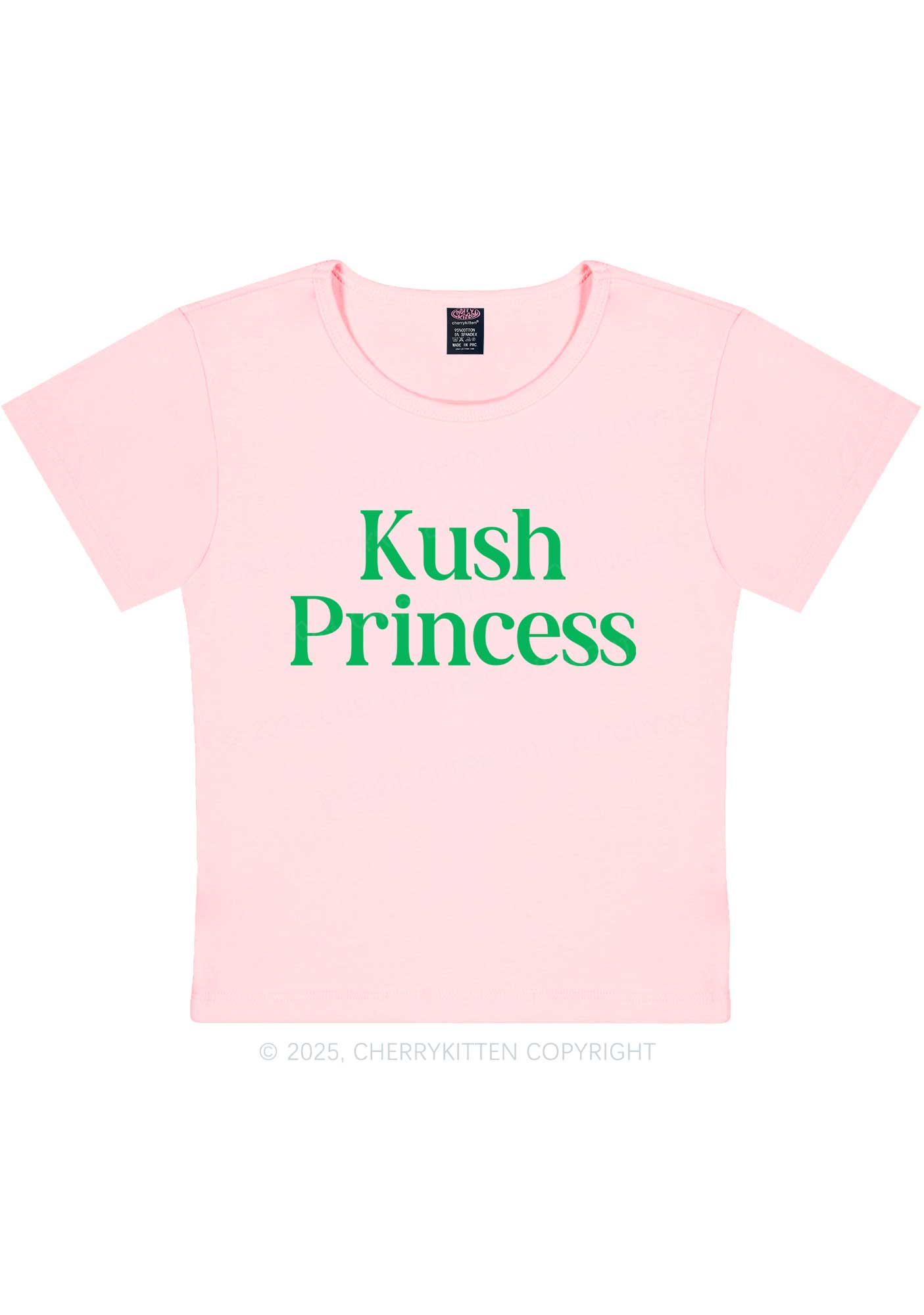 Kush Princess Y2K Baby Tee Cherrykitten