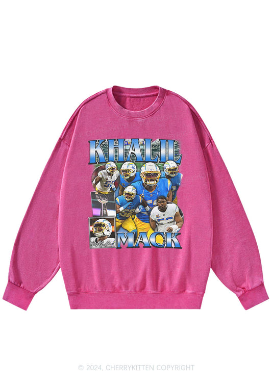 Blue Mack Y2K Super Bowl Washed Sweatshirts Cherrykitten