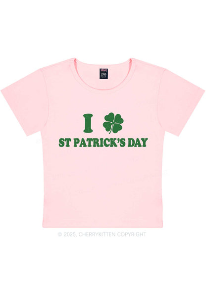 I Love St Patricks Y2K Baby Tee Cherrykitten