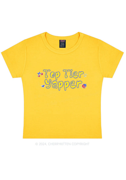 Top Tier Yapper Y2K Baby Tee Cherrykitten