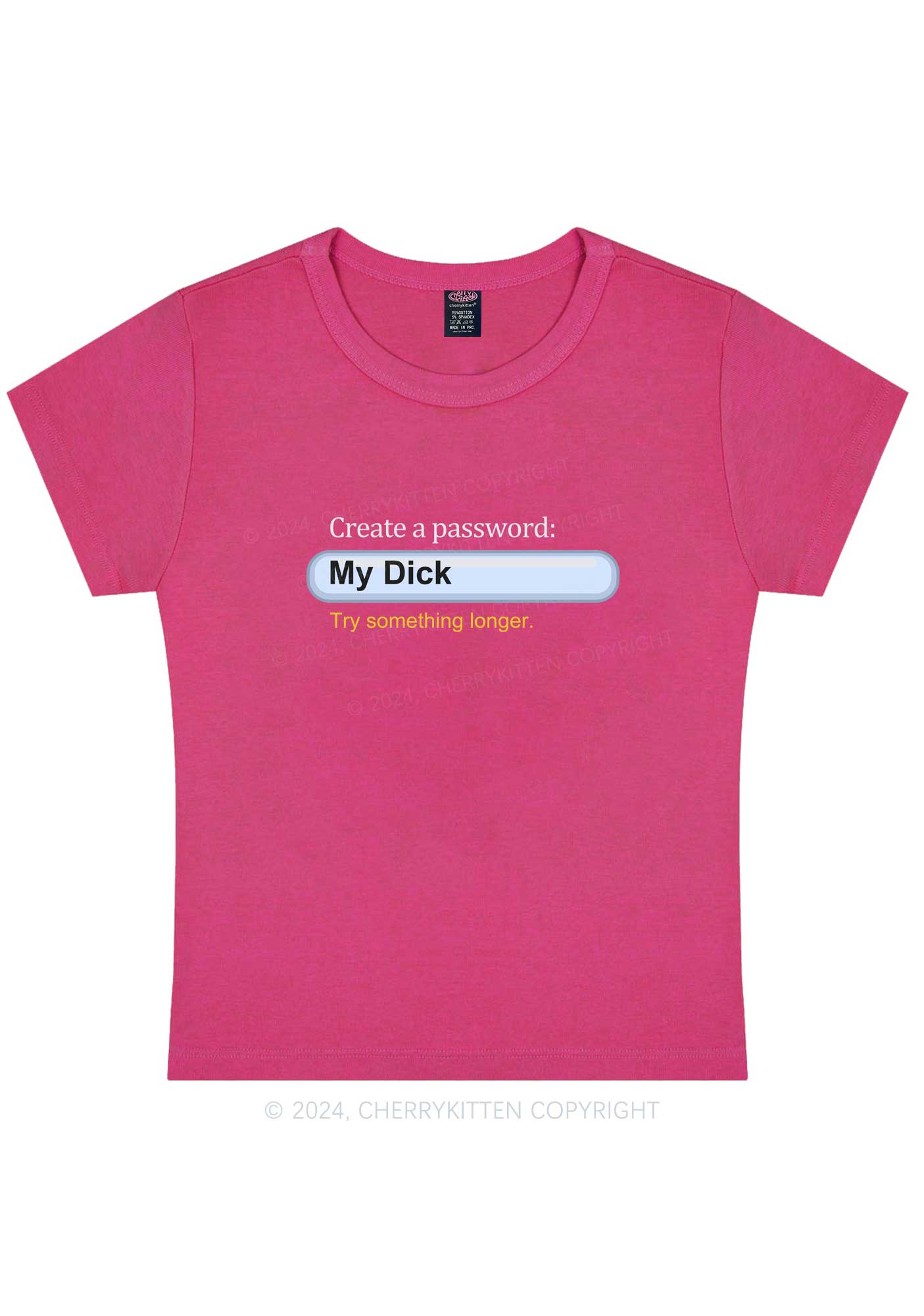 Curvy Longer Password Y2K Baby Tee Cherrykitten