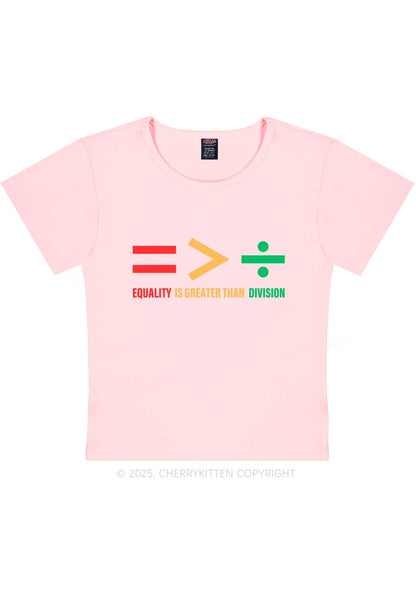 Equality Is Greater Than Division Y2K Baby Tee Cherrykitten