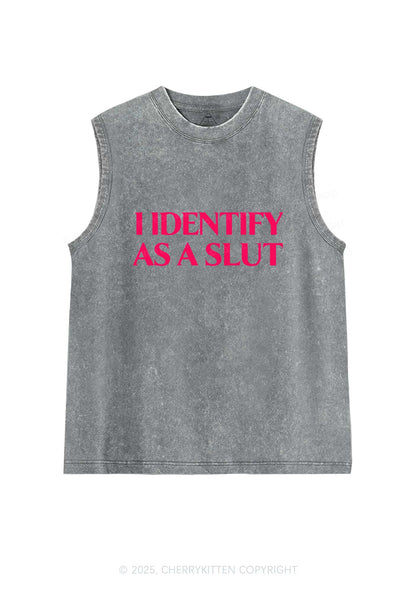 Identify As A Slxt Y2K Washed Tank Cherrykitten