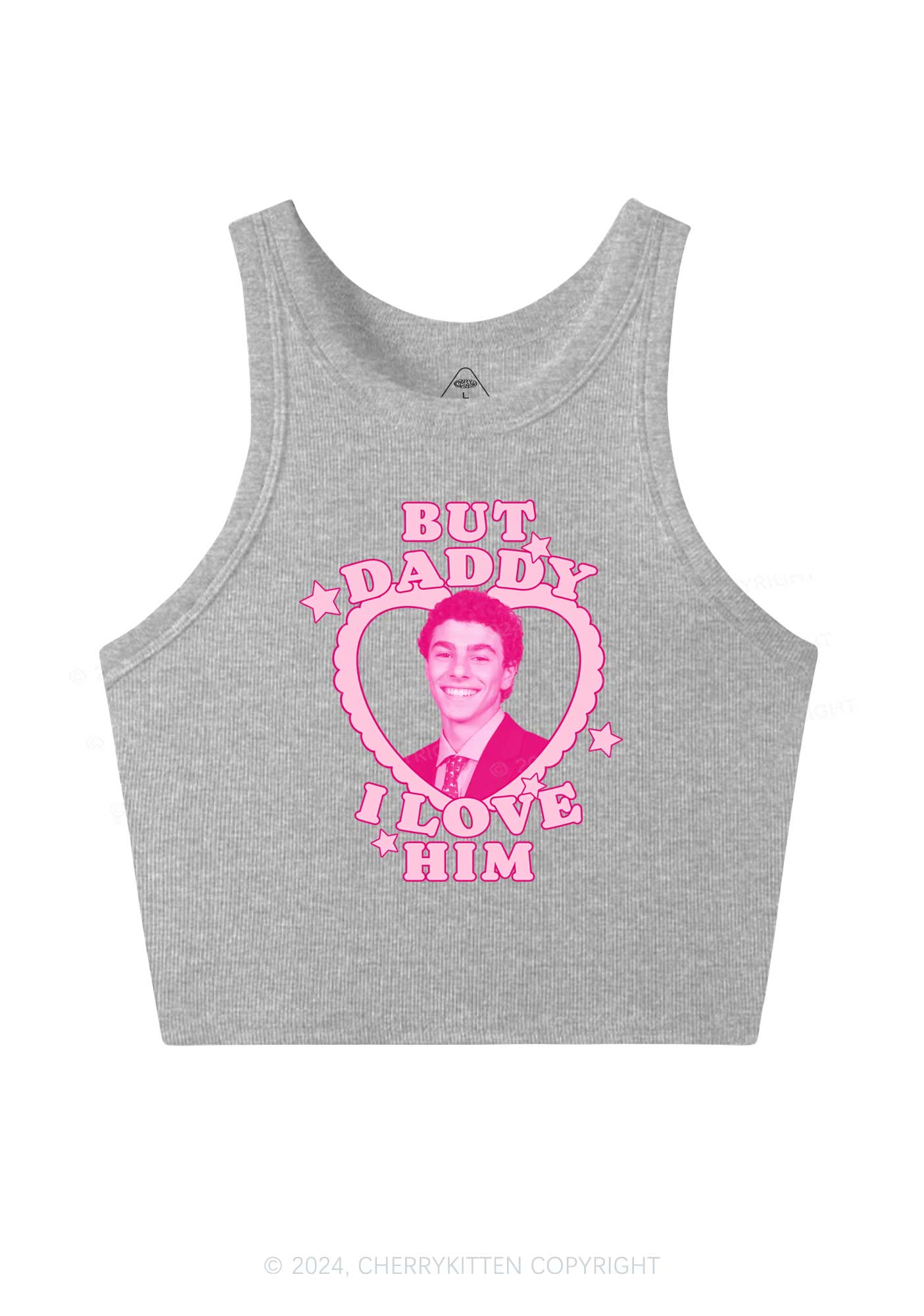 Daddy I Love Him Luigi Y2K Crop Tank Top Cherrykitten