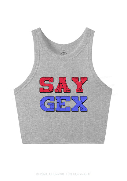 Say Gex Y2K Crop Tank Top Cherrykitten