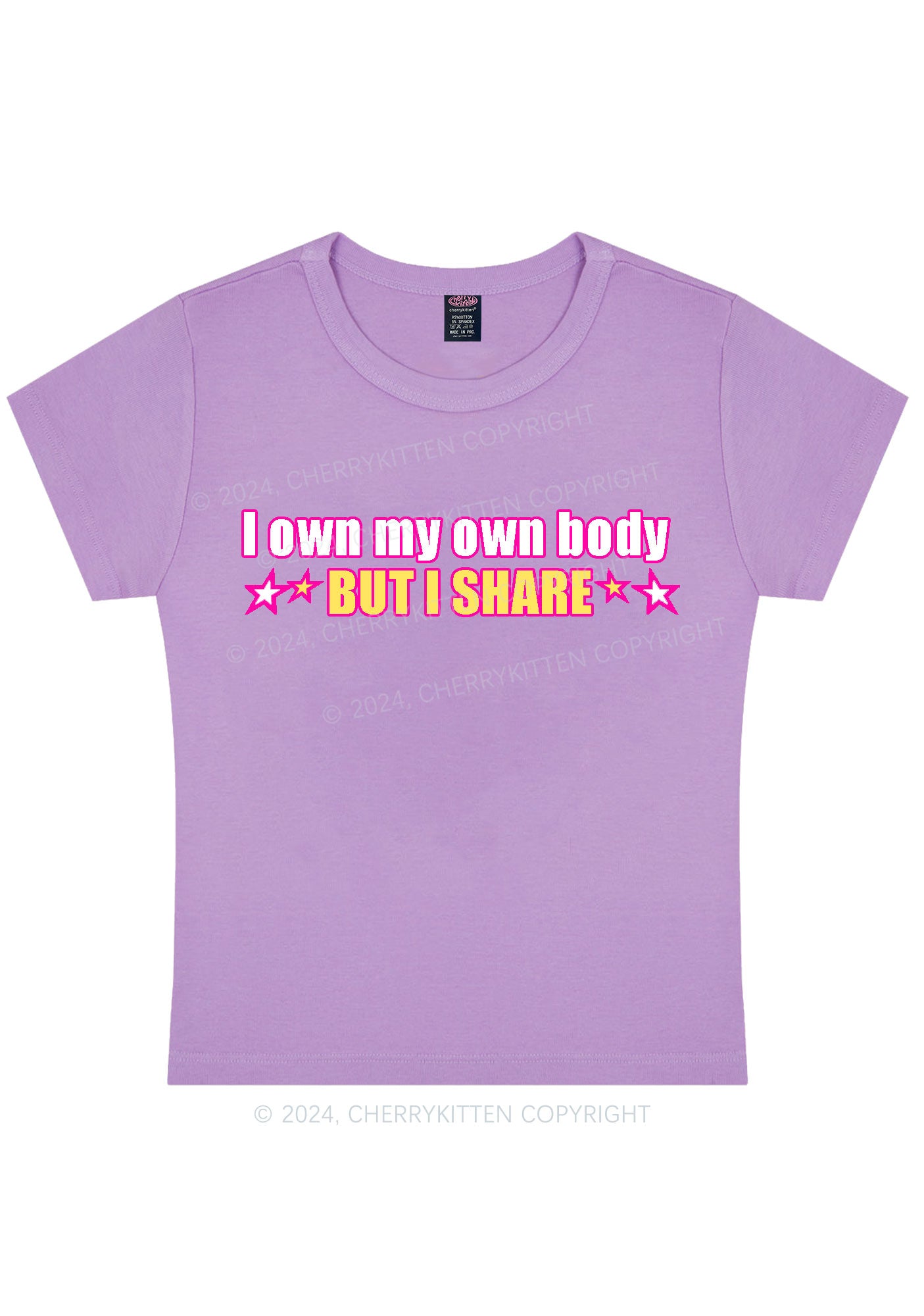 I Own My Own Body Y2K Baby Tee Cherrykitten