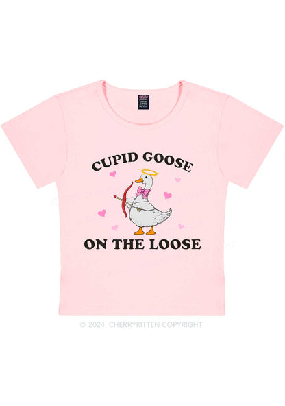 Cupid Goose Y2K Valentine's Day Baby Tee Cherrykitten