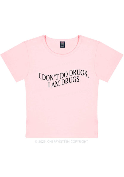 I Am Drxgs Y2K Baby Tee