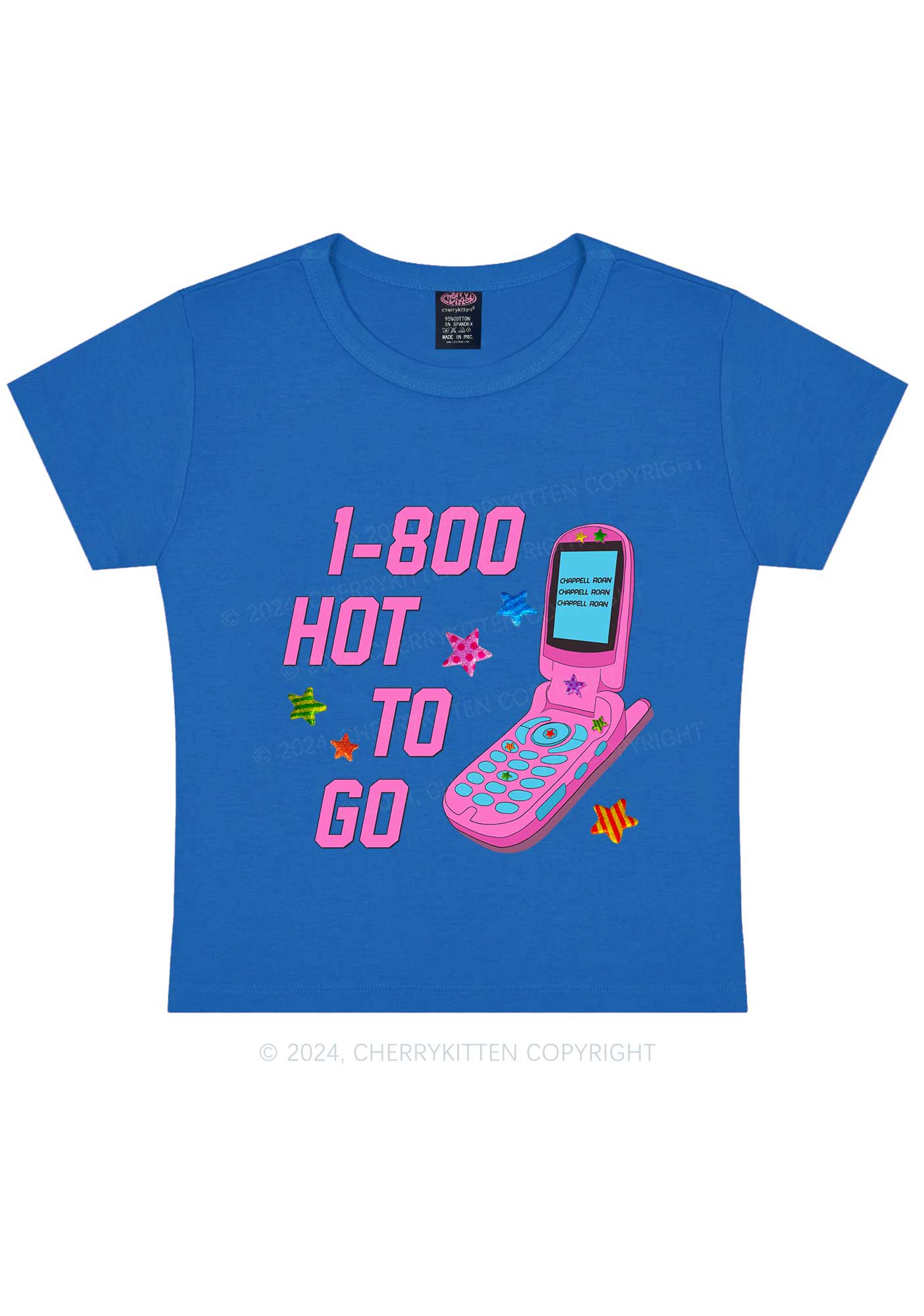 Hot To Go Phone Y2K Baby Tee Cherrykitten