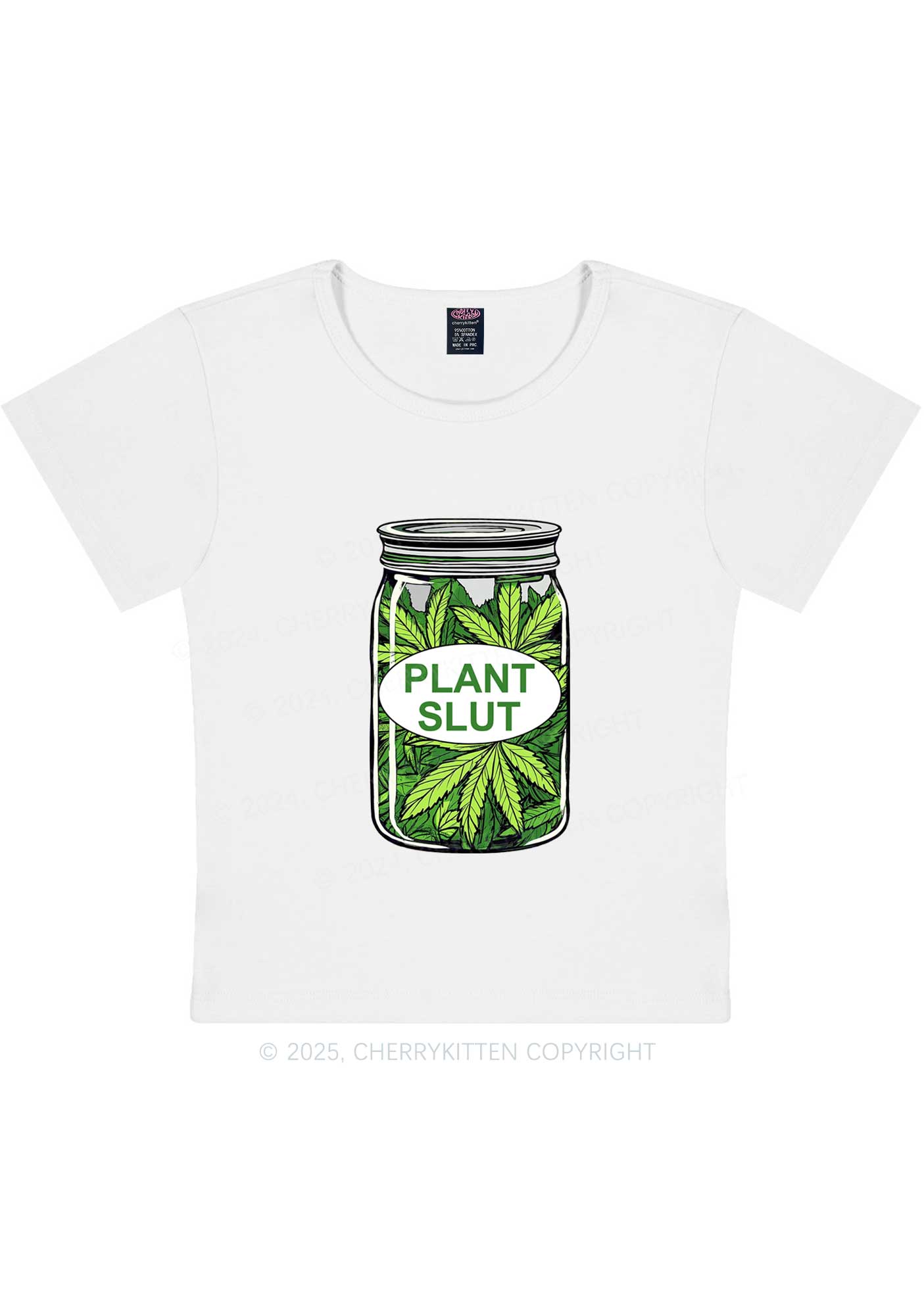 Plant Slxt Y2K Baby Tee Cherrykitten