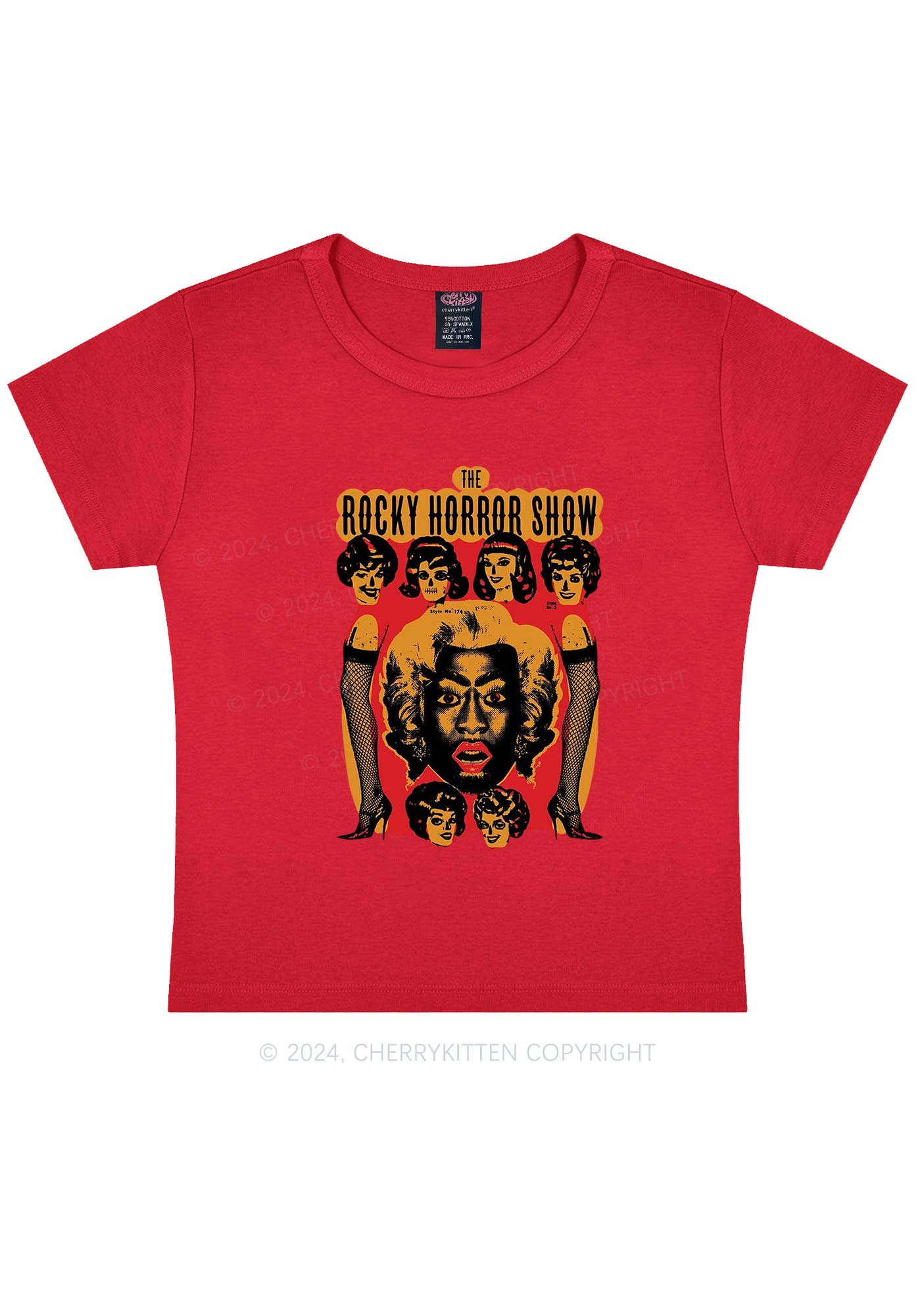 Halloween Rocky Horror Show Y2K Baby Tee Cherrykitten