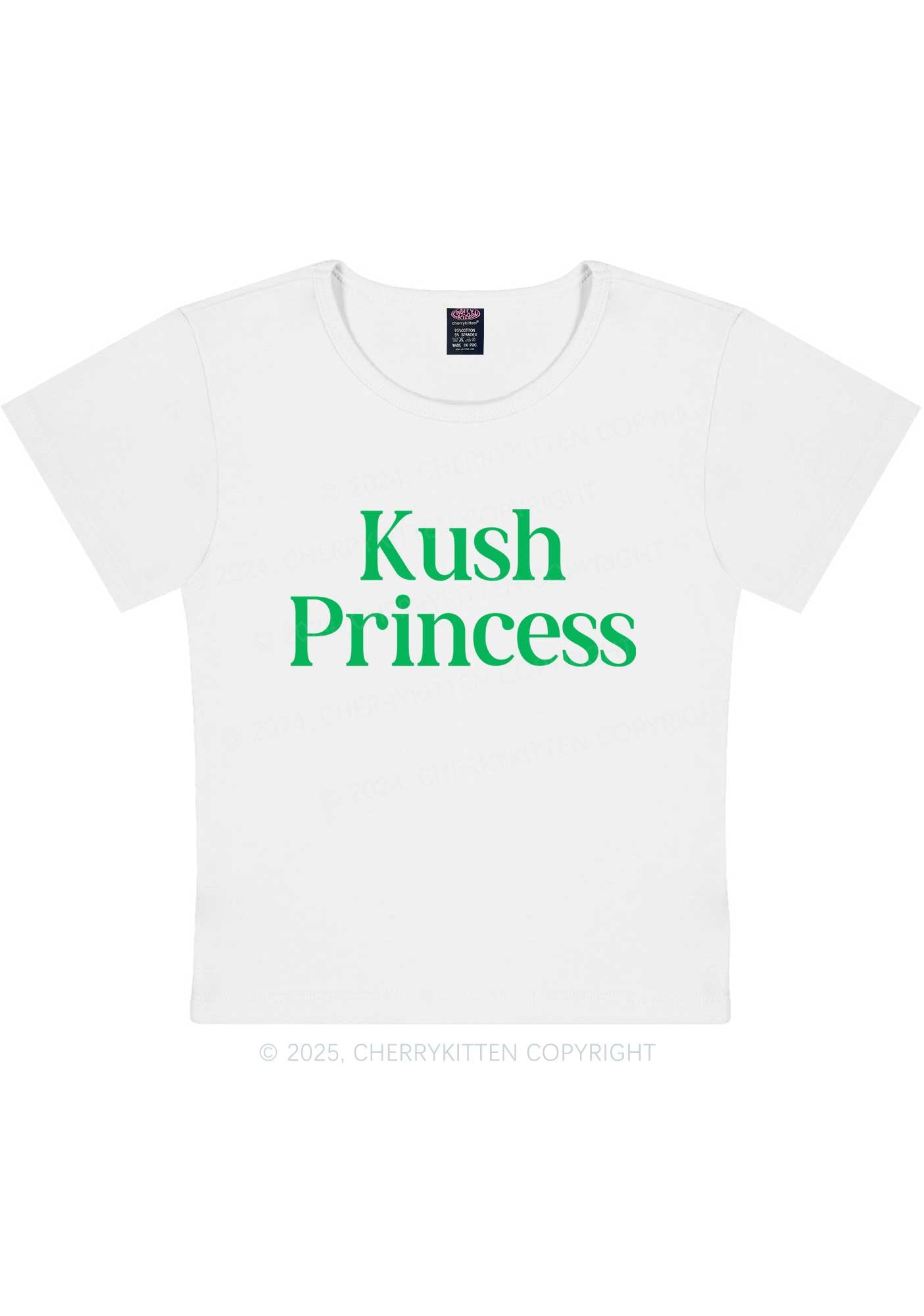 Kush Princess Y2K Baby Tee Cherrykitten