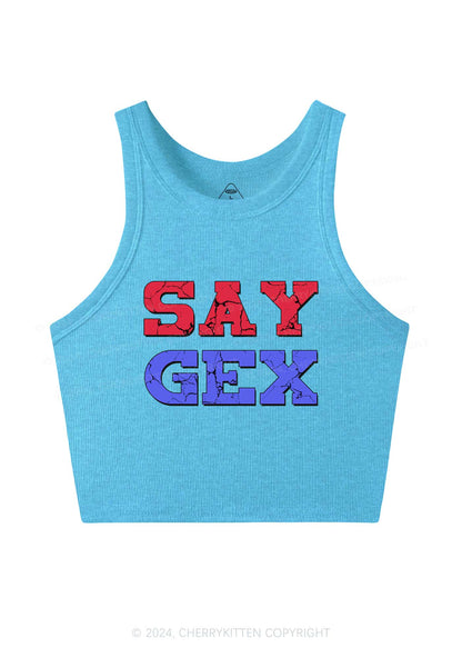 Say Gex Y2K Crop Tank Top Cherrykitten