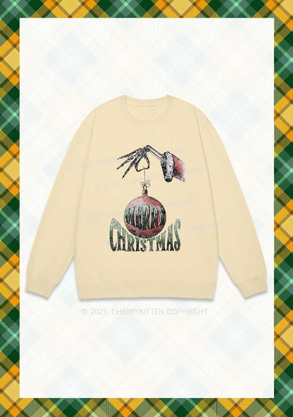 Merry Christmas Ball Y2K Sweatshirt Cherrykitten