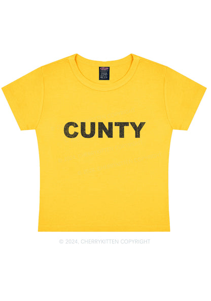 Cunty Y2K Baby Tee Cherrykitten