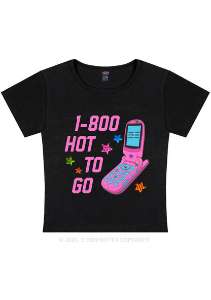 Hot To Go Phone Y2K Baby Tee Cherrykitten