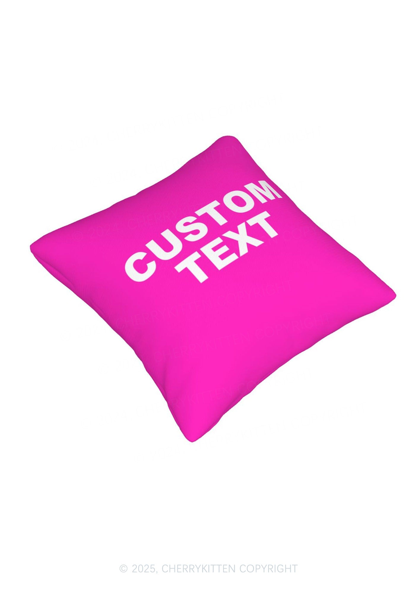 Custom Personalized Text Y2K Throw Pillow Cover Cherrykitten