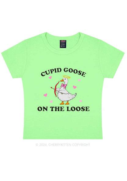 Cupid Goose Y2K Valentine's Day Baby Tee Cherrykitten