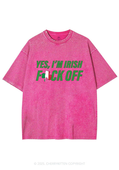 Yes Im Irish St Patricks Y2K Washed Tee Cherrykitten