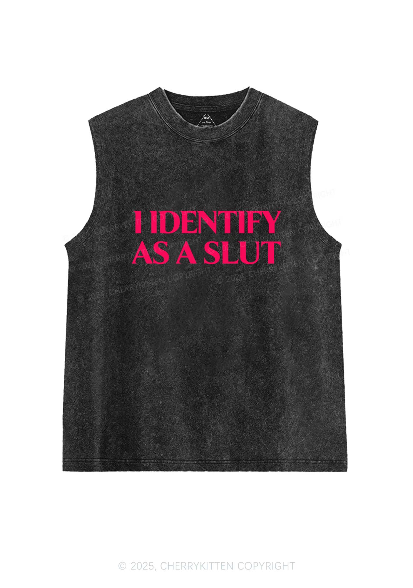 Identify As A Slxt Y2K Washed Tank Cherrykitten