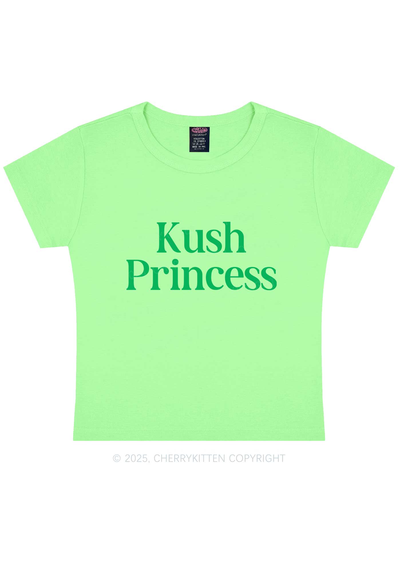 Kush Princess Y2K Baby Tee Cherrykitten