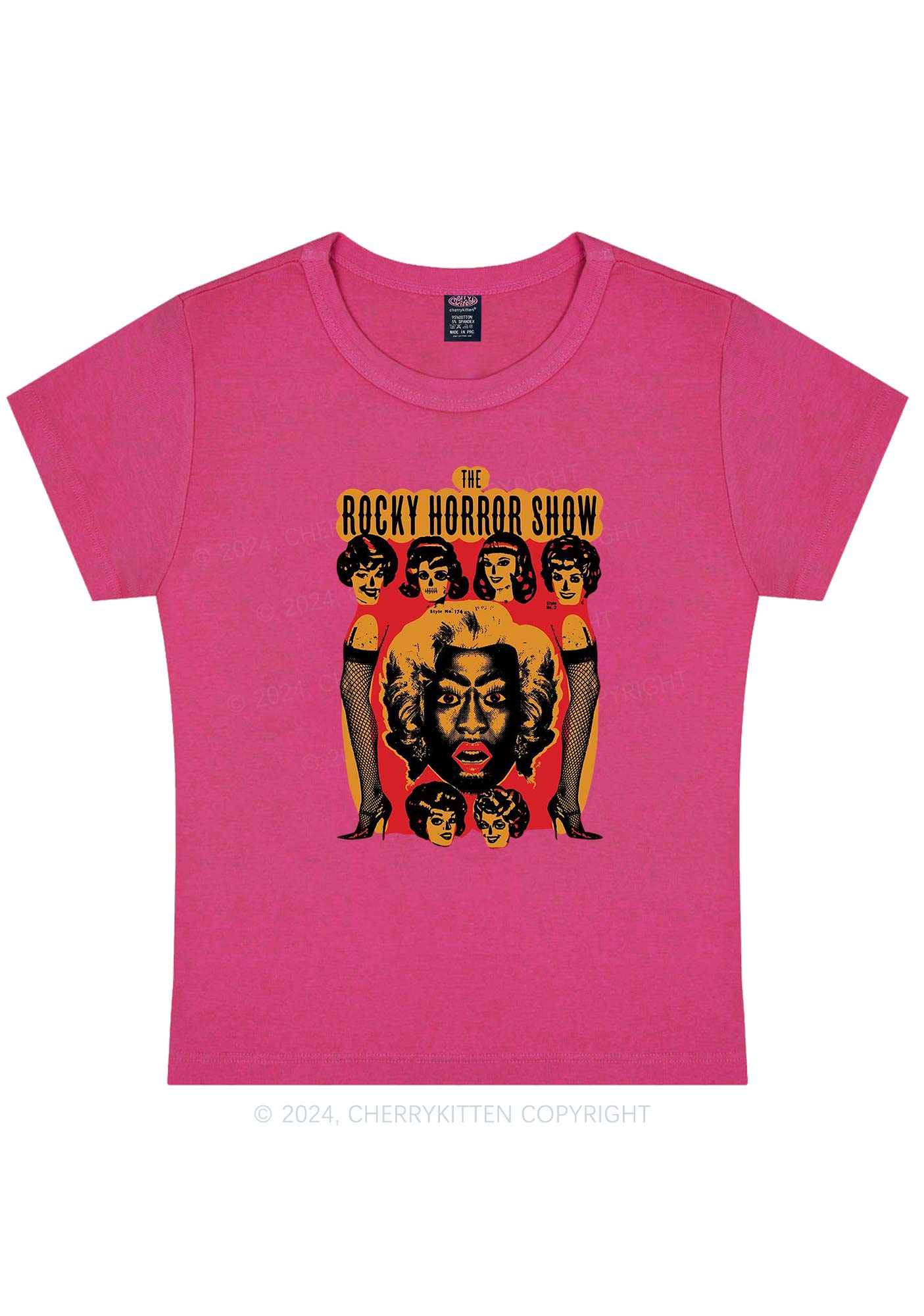 Halloween Rocky Horror Show Y2K Baby Tee Cherrykitten