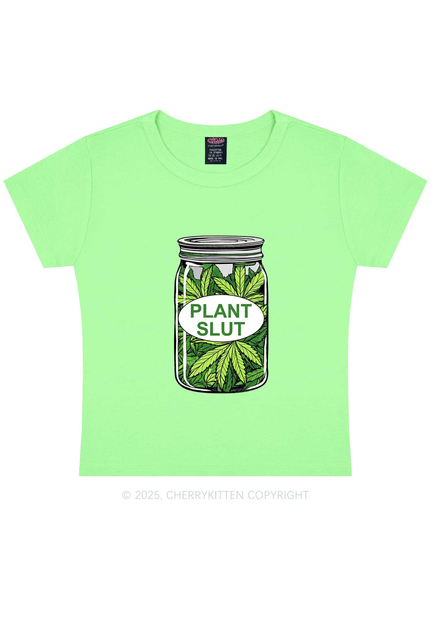 Plant Slxt Y2K Baby Tee Cherrykitten