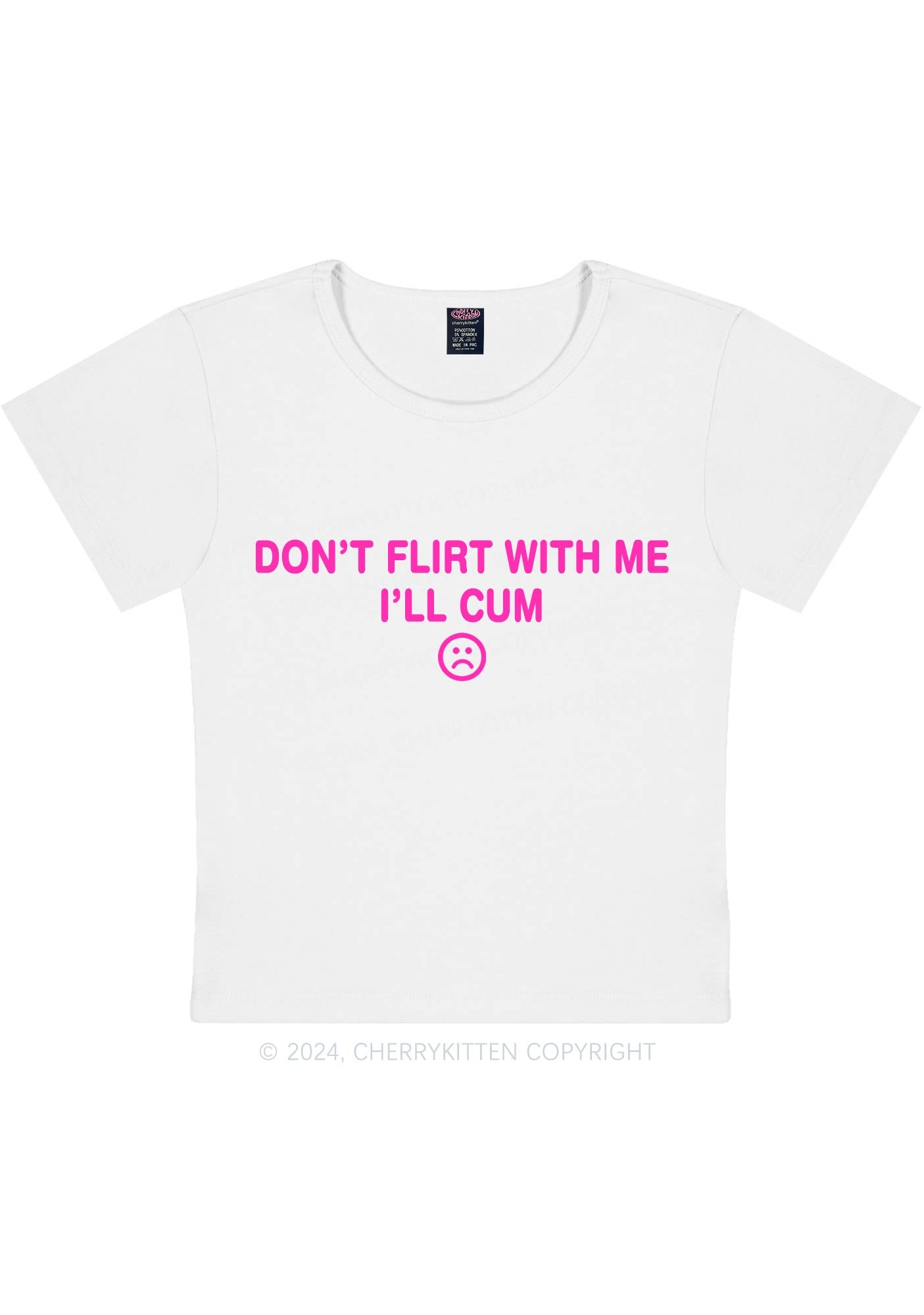 Don't Flirt Y2K Baby Tee Cherrykitten