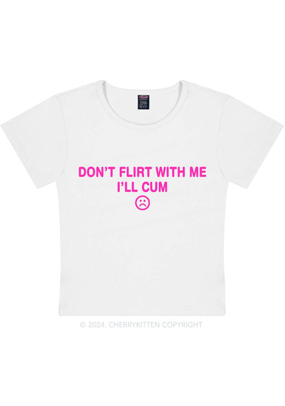 Don't Flirt Y2K Baby Tee Cherrykitten