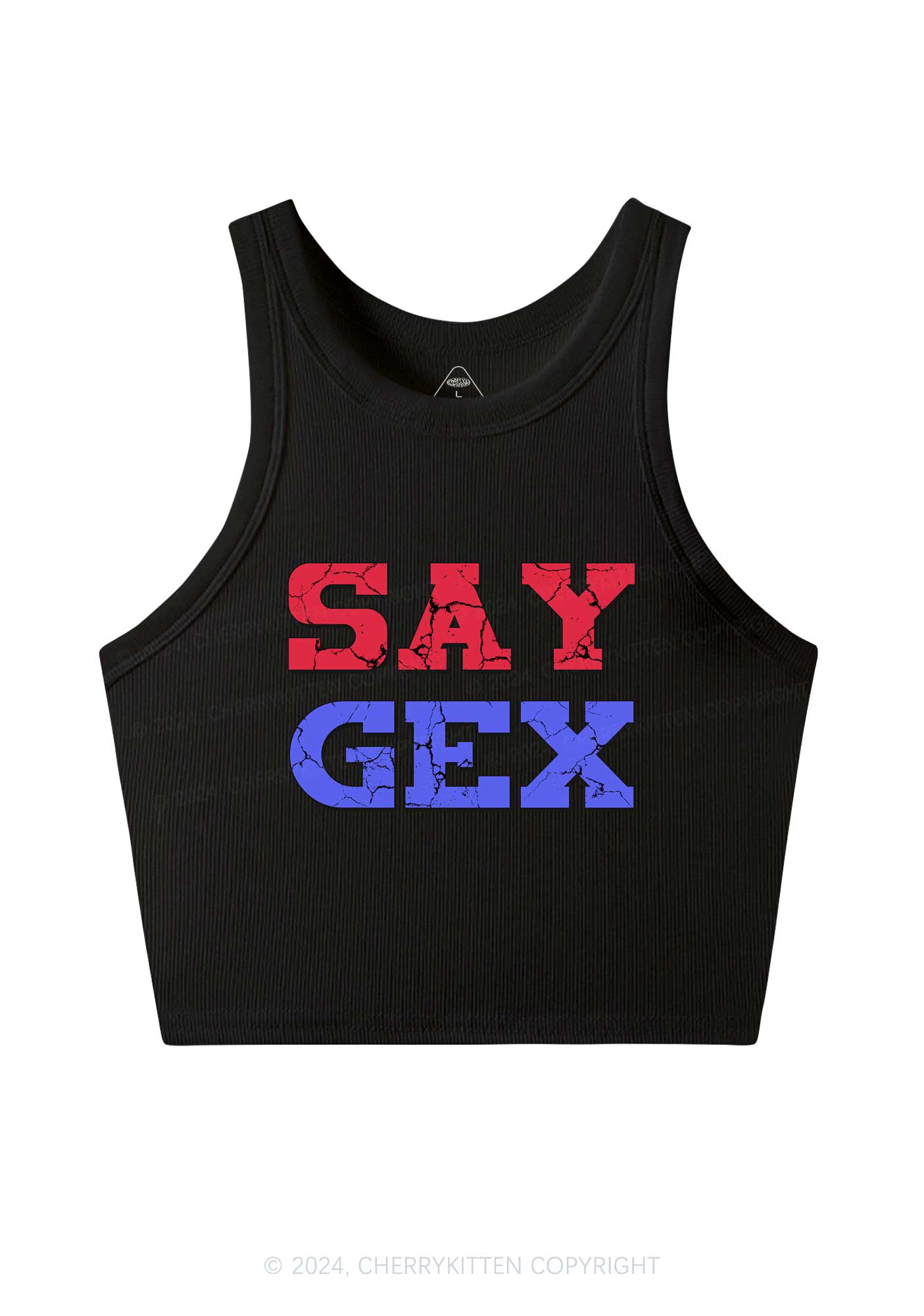 Say Gex Y2K Crop Tank Top Cherrykitten