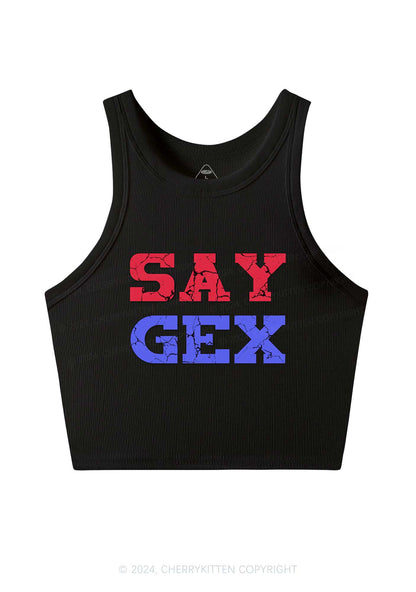 Say Gex Y2K Crop Tank Top Cherrykitten