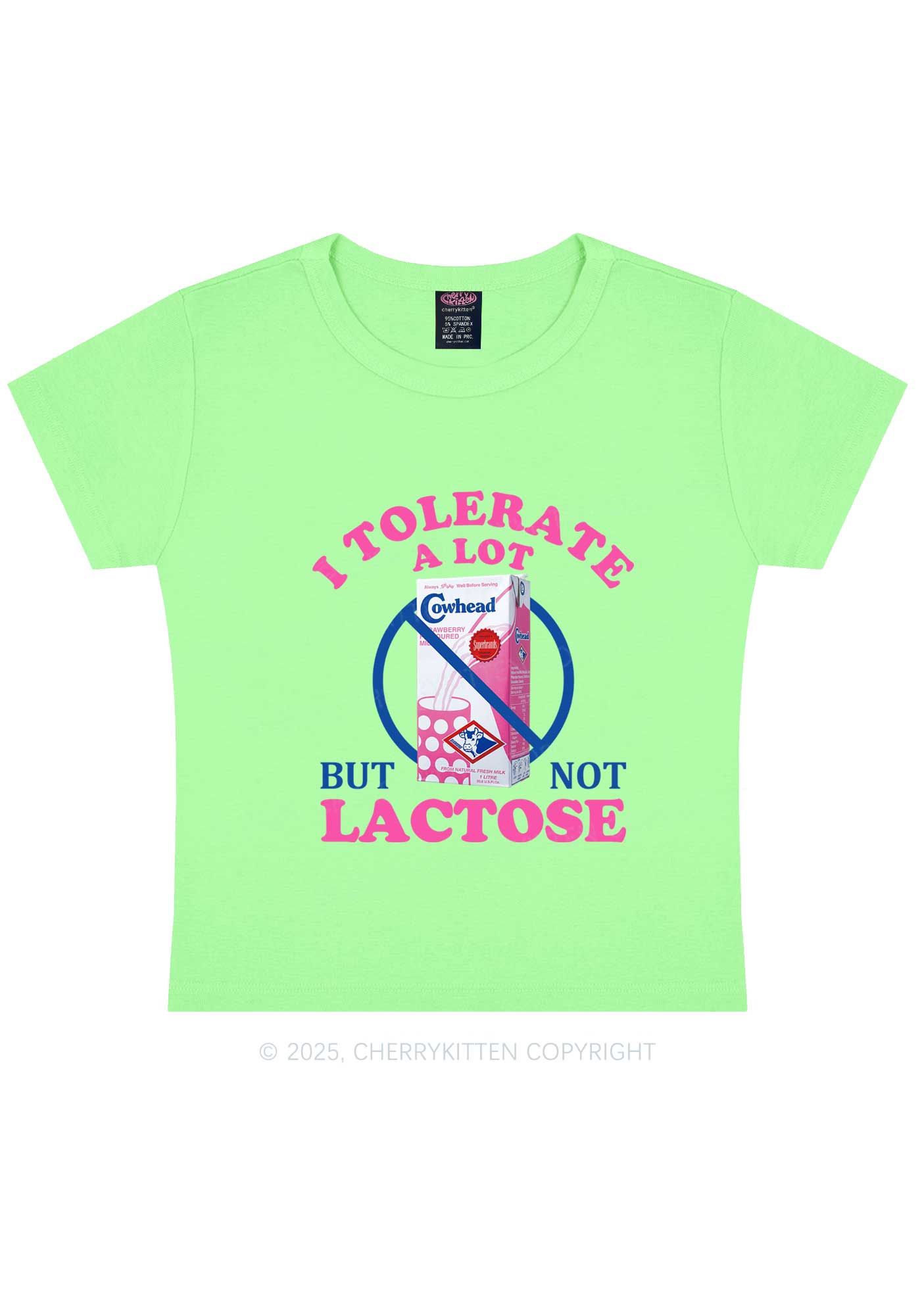 Dont Tolerate Lactose Y2K Baby Tee Cherrykitten