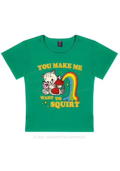 You Make Me Squirt Y2K Baby Tee Cherrykitten