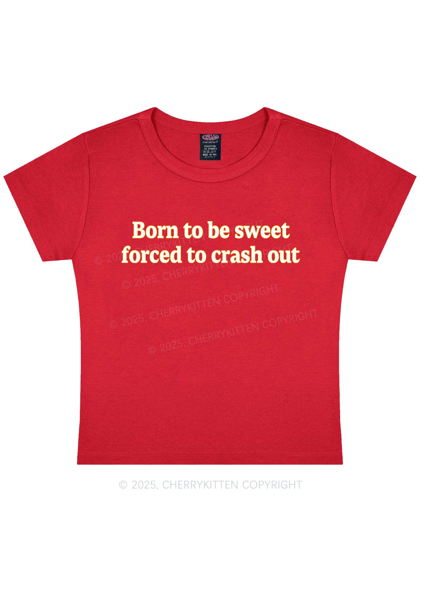 Born To Be Sweet Y2K Baby Tee Cherrykitten