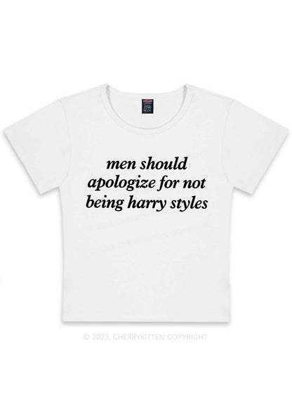 Curvy Men Should Apologize Y2K Baby Tee Cherrykitten