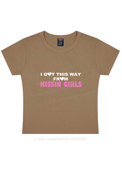 Kissin Girls Y2K Baby Tee Cherrykitten