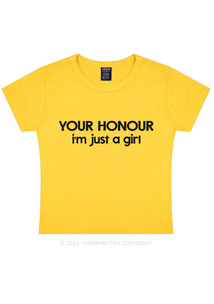 Your Honour Y2K Baby Tee Cherrykitten