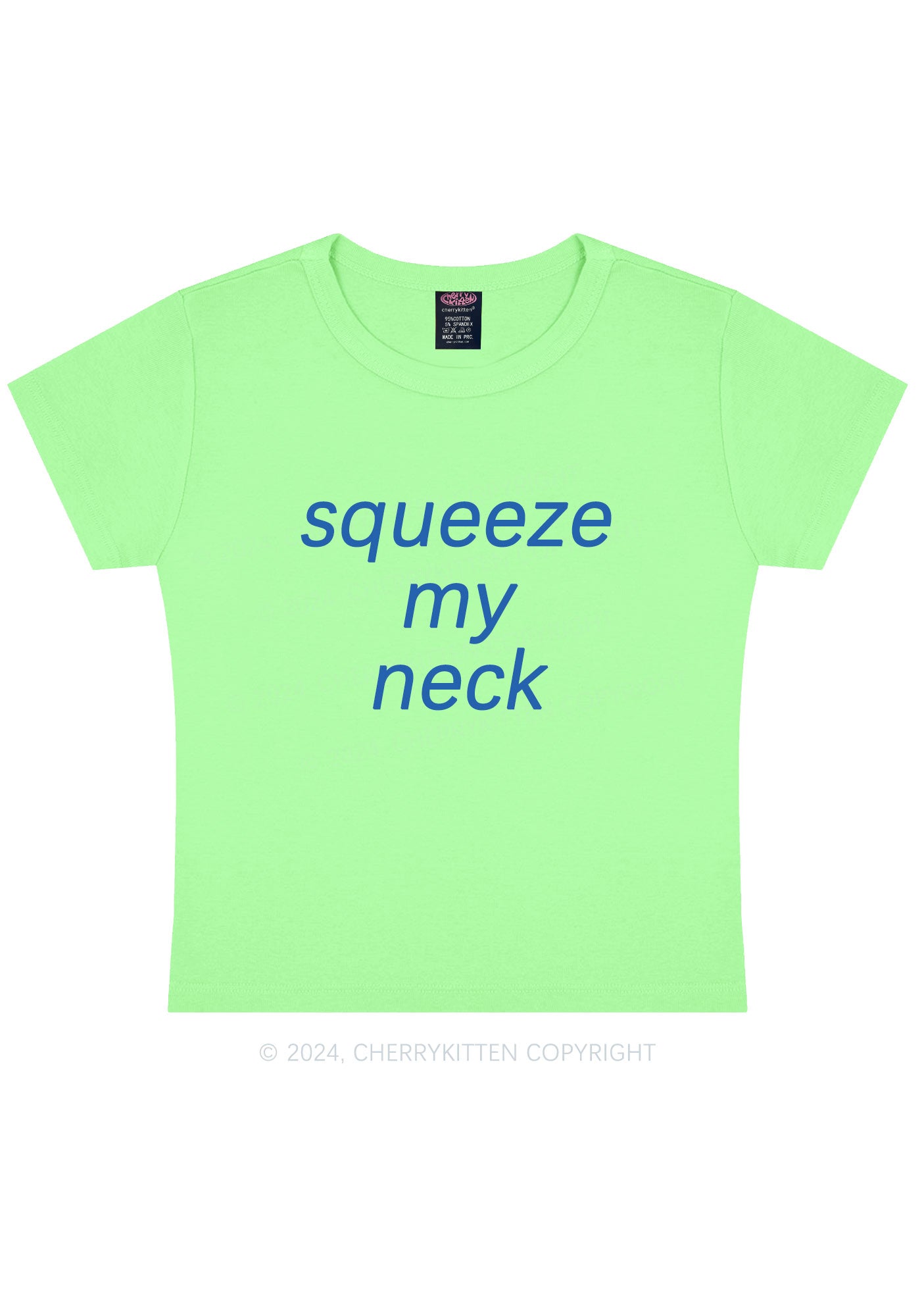 Squeeze My Neck Y2K Baby Tee Cherrykitten