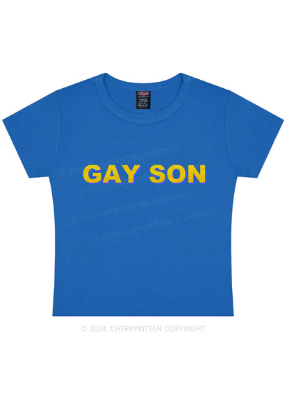 Gay Son Y2K Baby Tee Cherrykitten