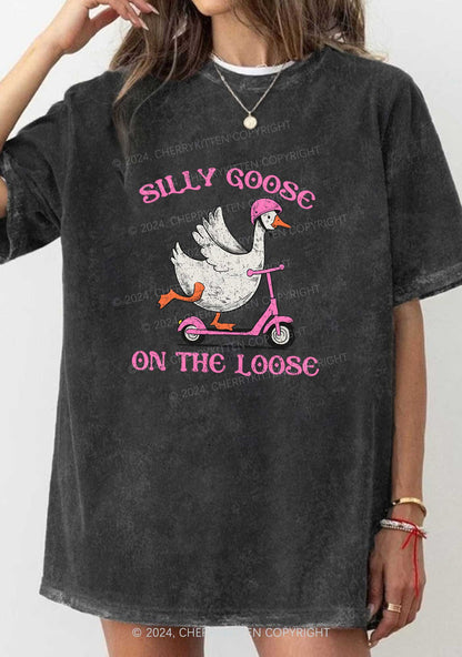 Silly Goose On the Loose Y2K Washed Tee Cherrykitten