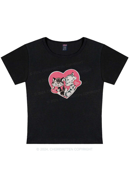 You Are So Purrty Y2K Valentine's Day Baby Tee Cherrykitten