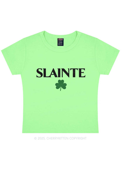 Slainte St Patricks Y2K Baby Tee Cherrykitten