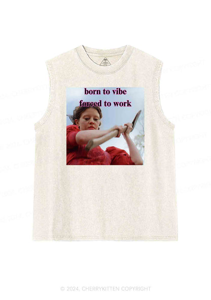 Born To Vibe Y2K Washed Tank Cherrykitten