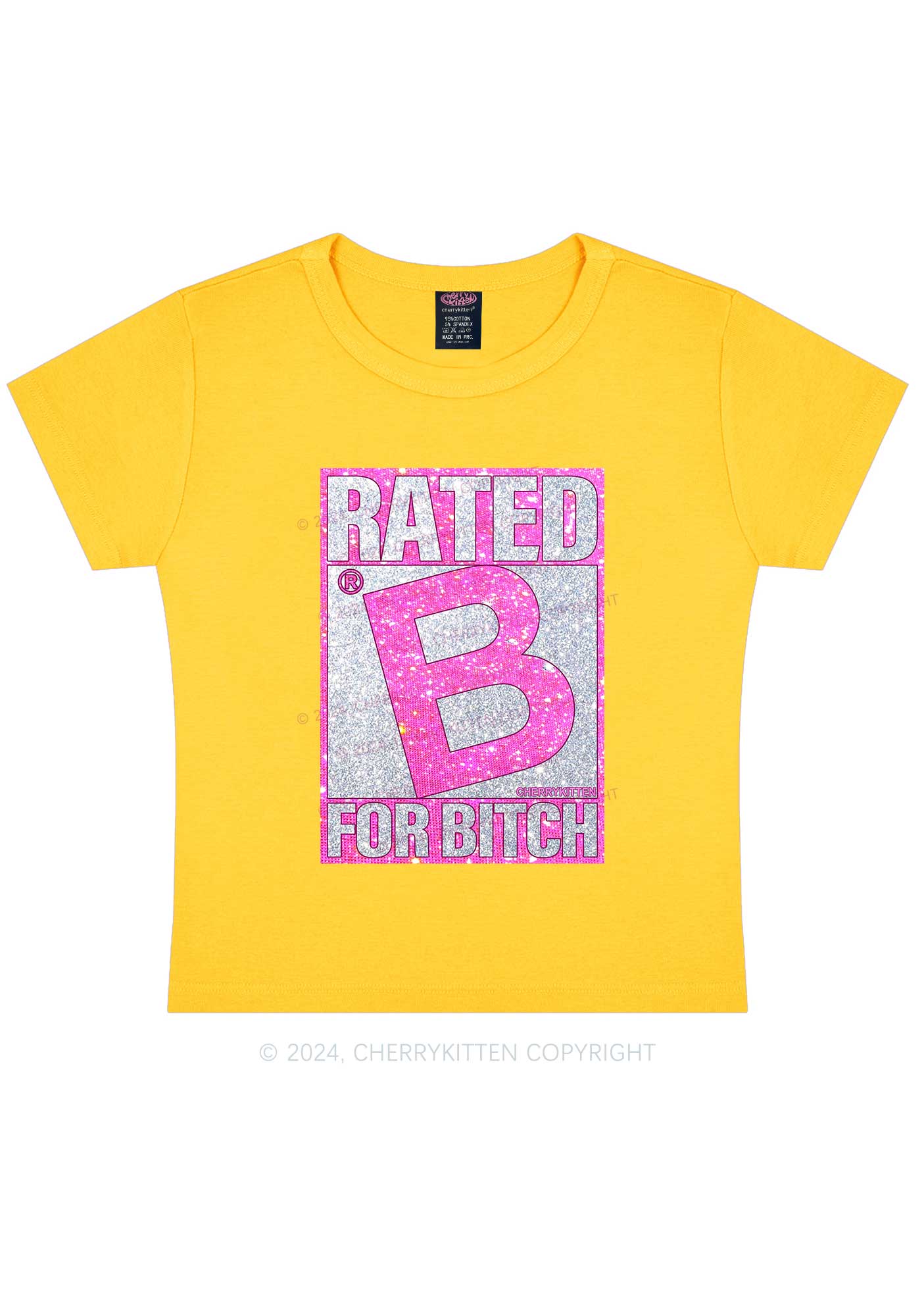 Rated For Bxxch Y2K Baby Tee Cherrykitten