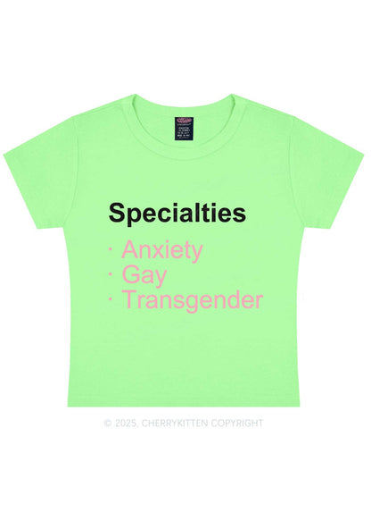 Anxiety Gay Transgender Y2K Baby Tee Cherrykitten