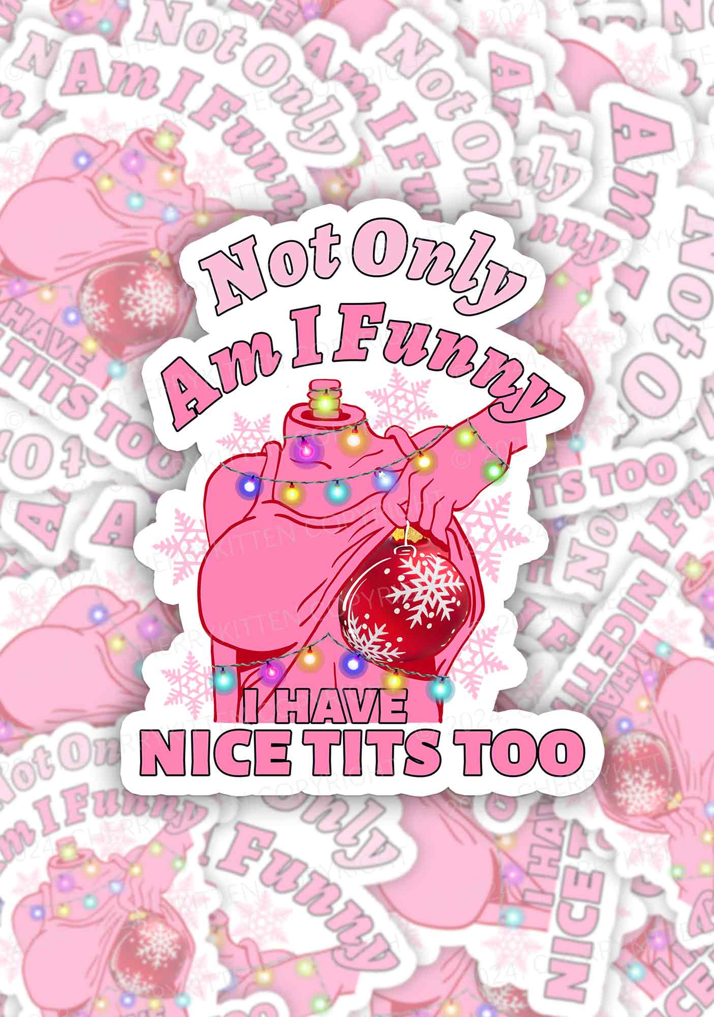 I Have Nice Dots Too Christmas 1Pc Y2K Sticker Cherrykitten