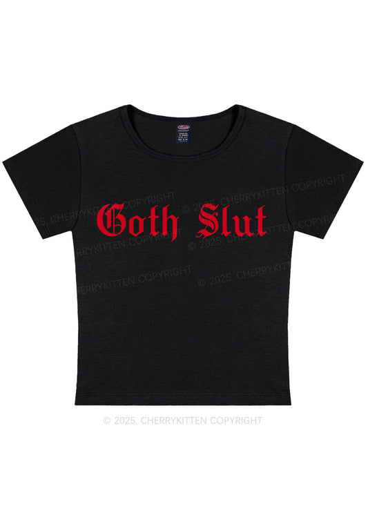 Goth Slxt Y2K Baby Tee Cherrykitten