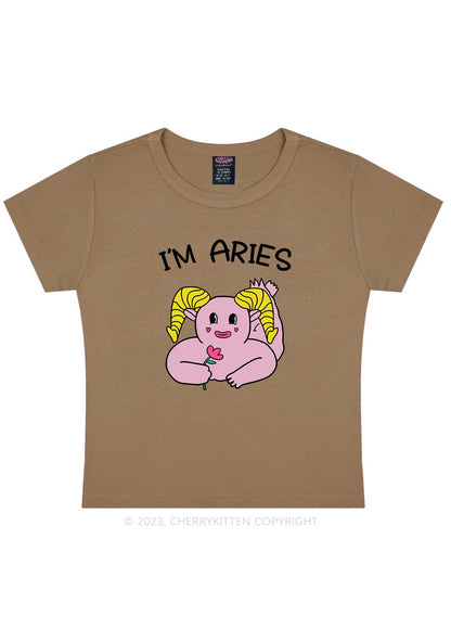 I'm Aries Y2K Baby Tee Cherrykitten