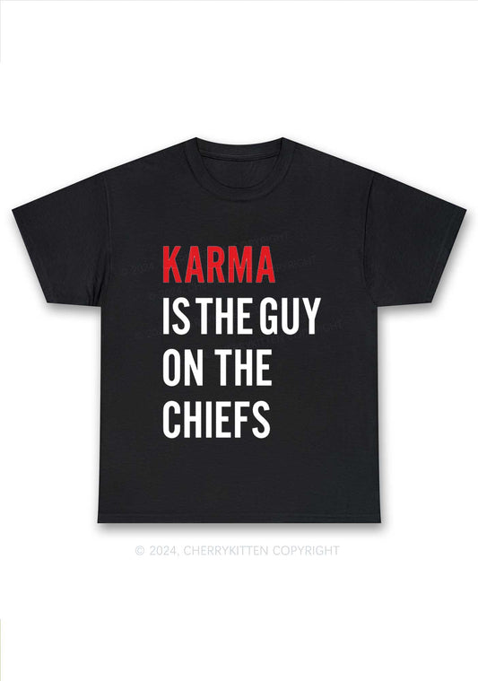 Karma On The Chiefs Y2K Chunky Shirt Cherrykitten